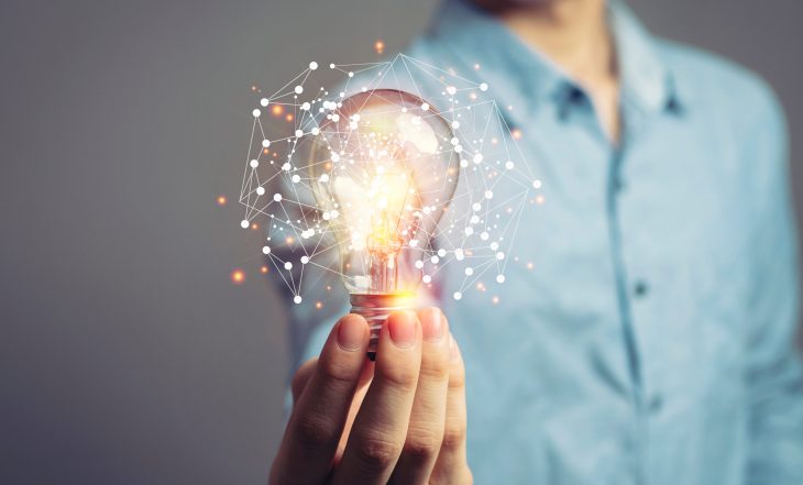 Man,Holding,Light,Bulbs,,Ideas,Of,New,Ideas,With,Innovative