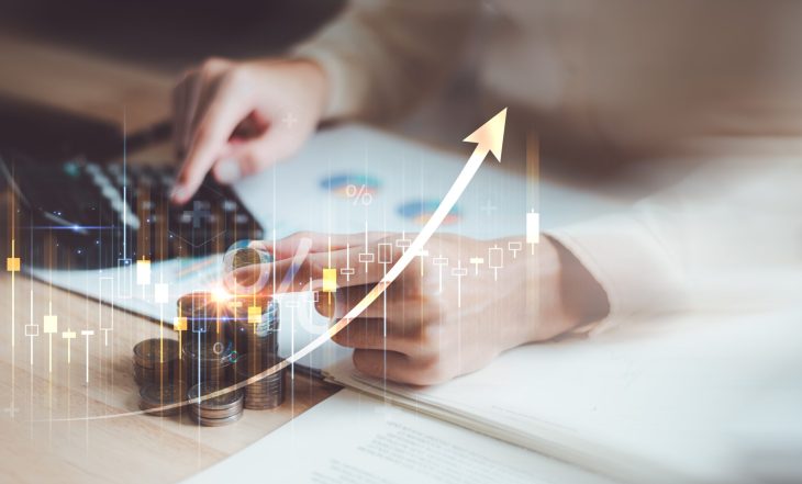 Concept,Of,Finance,And,Investment,,profit,Growth,Management,,financial,Graphical